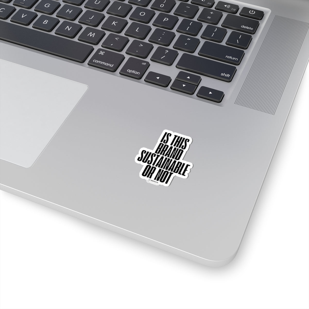 “Is this brand sustainable or not?” Kiss-Cut Stickers | "Women Owned? That's Hot" | Bold Black & White Design for Celebrating Female Entrepreneurs