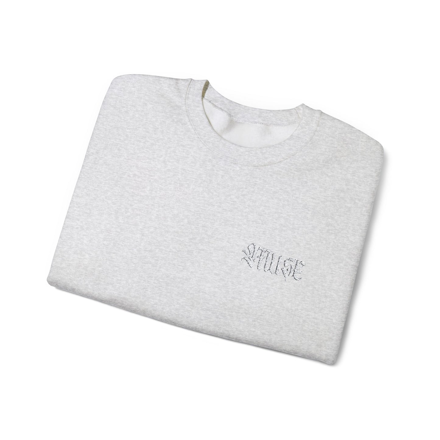 Stone Gray Embroidered Crewneck - MuseByAlliyah