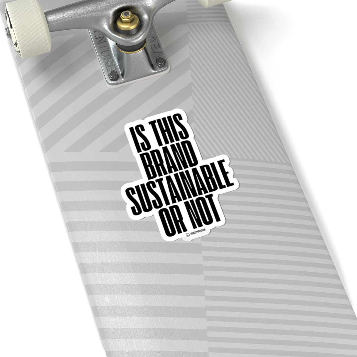 “Is this brand sustainable or not?” Kiss-Cut Stickers | "Women Owned? That's Hot" | Bold Black & White Design for Celebrating Female Entrepreneurs