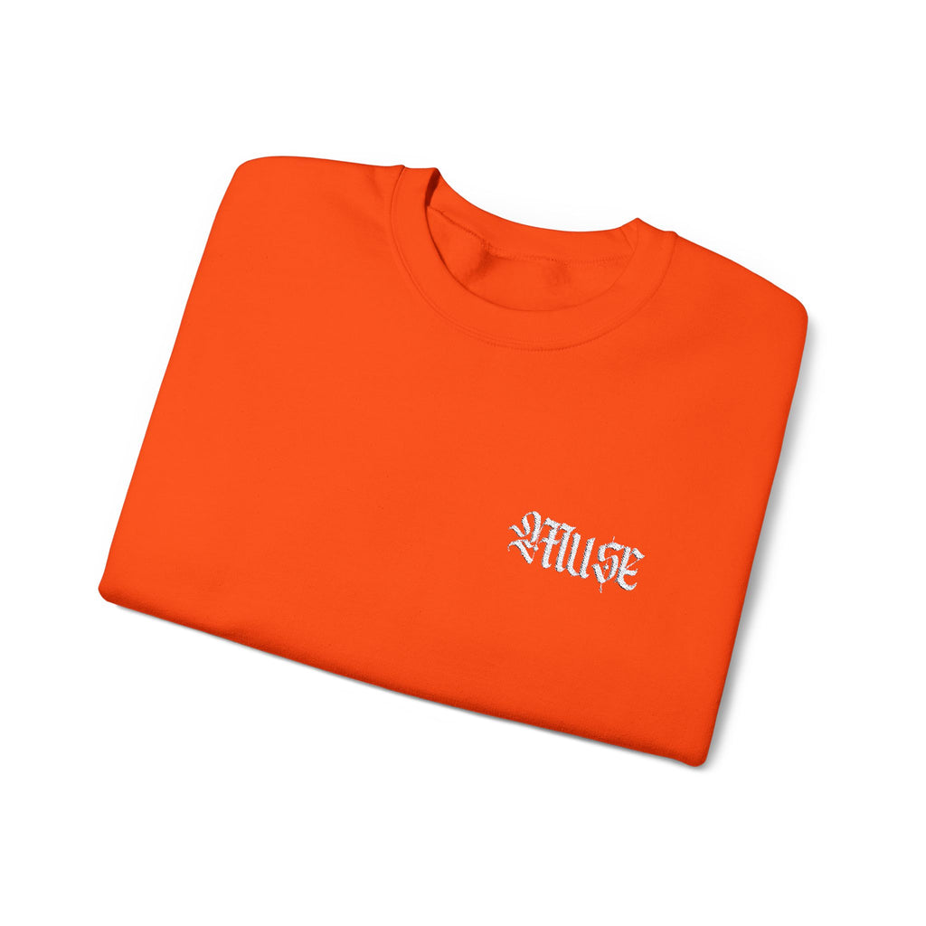 Marigold Orange Embroidered Crewneck - MuseByAlliyah