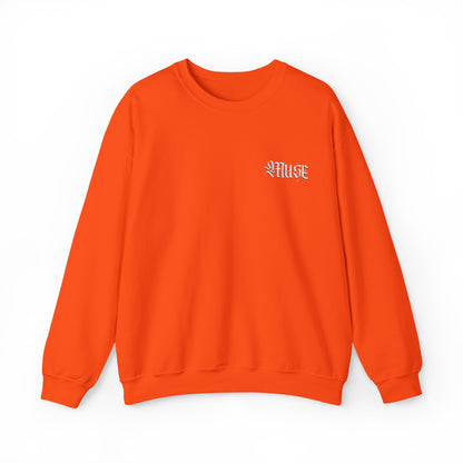 Marigold Orange Embroidered Crewneck - MuseByAlliyah