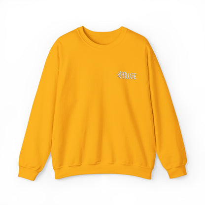 Sunflower Yellow Embroidered Crewneck - MuseByAlliyah