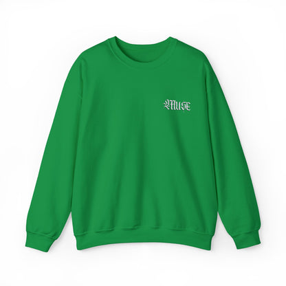 Forest Green Embroidered Crewneck - MuseByAlliyah