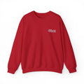 Crimson Red Embroidered Crewneck - MuseByAlliyah