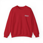 Crimson Red Embroidered Crewneck - MuseByAlliyah
