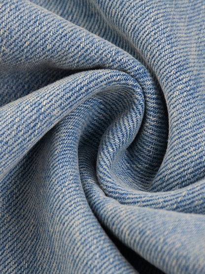 Sun Fade Raw Hem Denim Jean 002