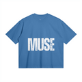 280GSM Unisex Boxy T-Shirt - Dusty Blue - MuseByAlliyah
