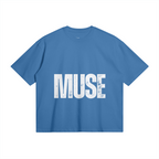 280GSM Unisex Boxy T-Shirt - Dusty Blue - MuseByAlliyah