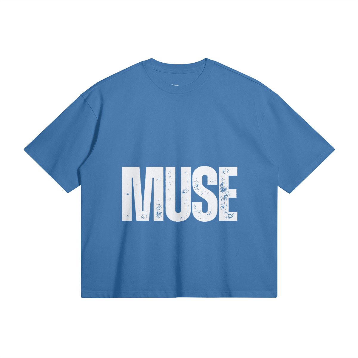 280GSM Unisex Boxy T-Shirt - Dusty Blue - MuseByAlliyah
