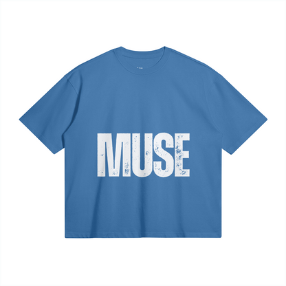 280GSM Unisex Boxy T-Shirt - Dusty Blue - MuseByAlliyah