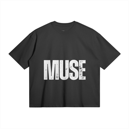 280GSM Unisex Boxy T-Shirt -Black - MuseByAlliyah