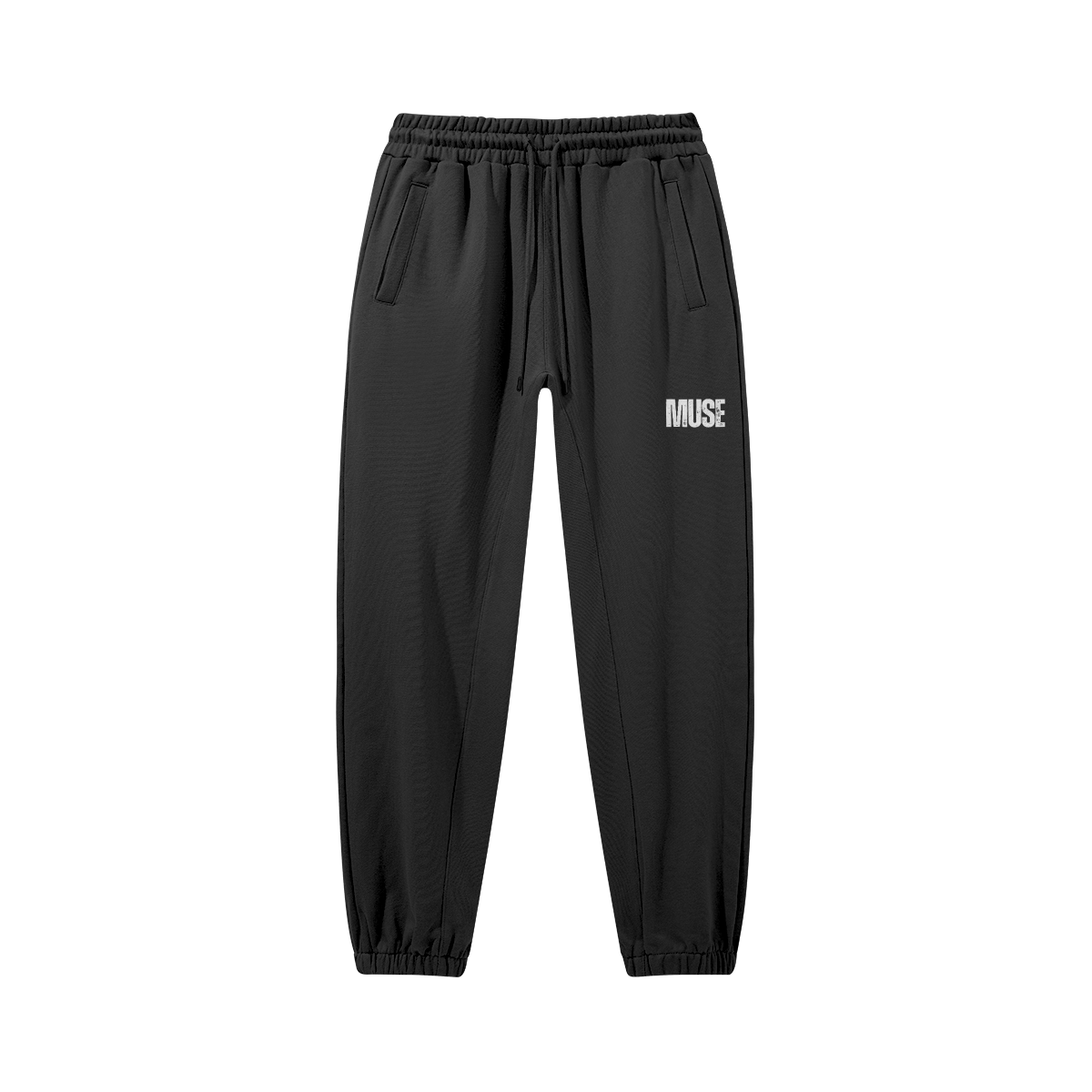 380GSM Unisex Heavyweight Baggy Sweatpants~ Black - MuseByAlliyah